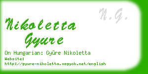 nikoletta gyure business card